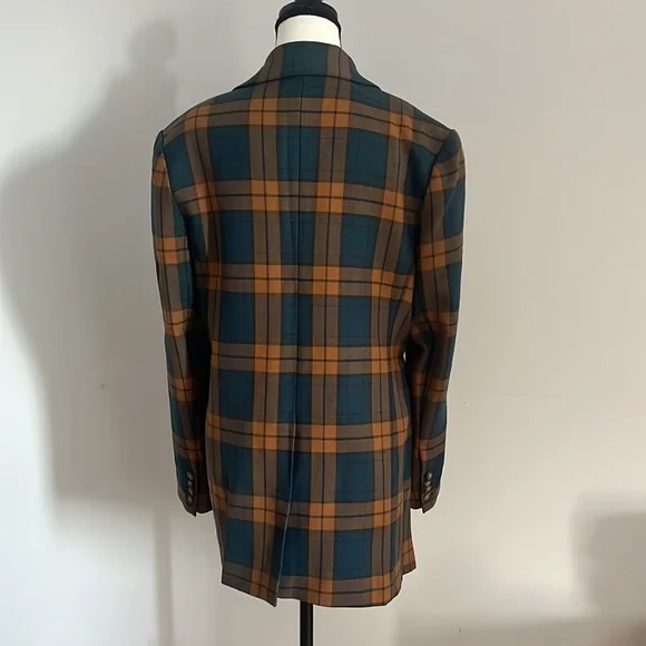 Plaid Blazer Wool Jacket - Picture 8 of 13